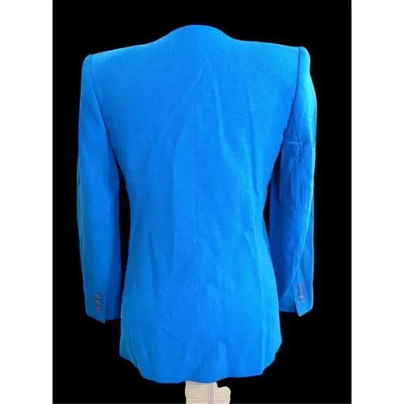 Kasper Vintage Long Blazer Sz. 6 Lined 2-Button Front Wool Career - Picture 7 of 13